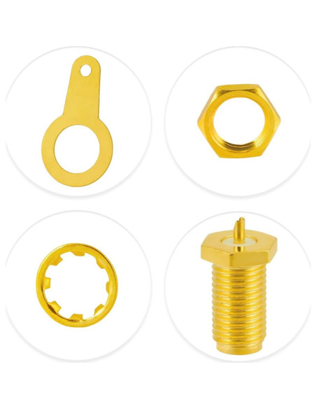 10 Conectores SMA Hembras Coaxiales Montaje en Panel POBADY