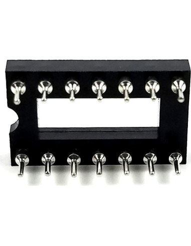 Zócalos DIP 14 Pines Juried Engineering Espaciado 2.54mm (10 Unidades)