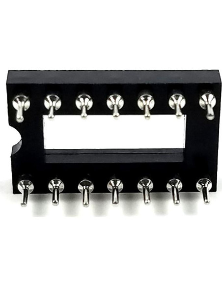 Zócalos DIP 14 Pines Juried Engineering Espaciado 2.54mm (10 Unidades)