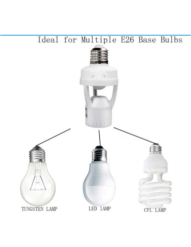 Adaptador de Bombilla E26 con Sensor de Movimiento FLY 360