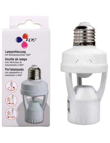 Adaptador de Bombilla E26 con Sensor de Movimiento FLY 360