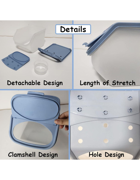 Caja de Baño de Arena para Chinchilla PINVNBY 24.89x18.74 cm