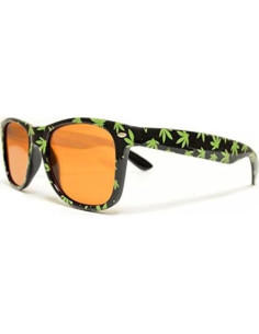 Gafas de Difracción GloFX Ámbar con Hoja de Marihuana Unisex 2