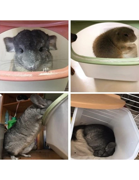 Caja de Baño de Arena para Chinchilla PINVNBY 24.89x18.74 cm