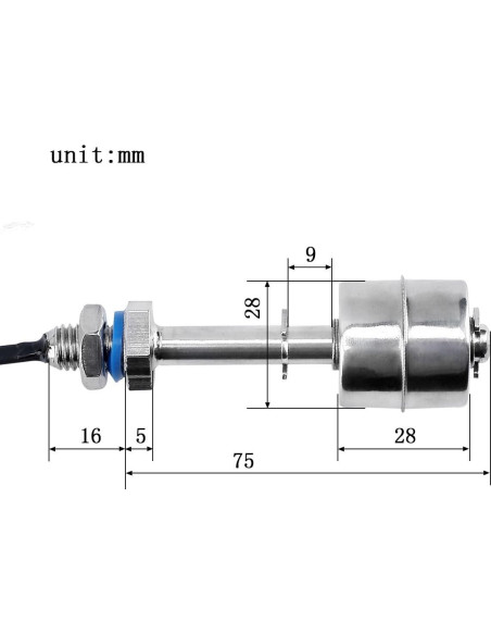 Sensor de nivel de agua Elecall ES7510 Acero Inoxidable 10W