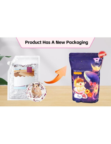 Arena de Baño Natural para Hámster MUYG 2.3kg Libre de Polvo