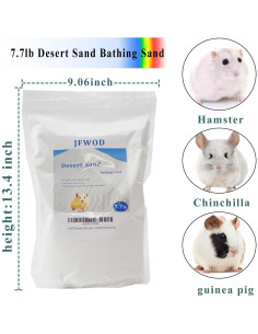 Arena para Baño de Hámster JFWOD 3.49kg Natural Sin Polvo 2