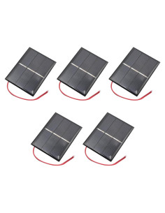 Panel Solar Mini Fielect 5Pcs 1.5V 0.65W Silicio 80x60mm