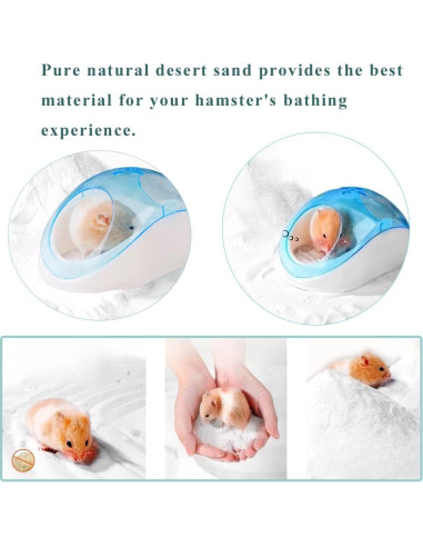 Arena para Baño de Hámster JFWOD 3.49kg Natural Sin Polvo