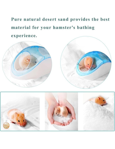 Arena para Baño de Hámster JFWOD 3.49kg Natural Sin Polvo