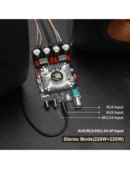 Amplificador Clase D DAJUNGUO ZK-2202 220W x2 Estéreo 350W Puenteado