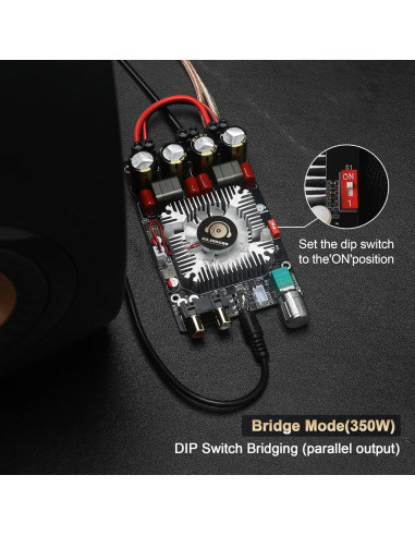 Amplificador Clase D DAJUNGUO ZK-2202 220W x2 Estéreo 350W Puenteado