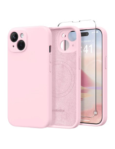 Funda Magnética SuydanBox para iPhone 15 Plus 6.7" Rosa Tiza