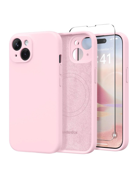 Funda Magnética SuydanBox para iPhone 15 Plus 6.7" Rosa Tiza Funda Magnética SuydanBox para iPhone 15 Plus 6.7" Rosa Tiza