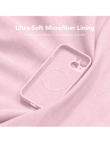 Funda Magnética SuydanBox para iPhone 15 Plus 6.7" Rosa Tiza