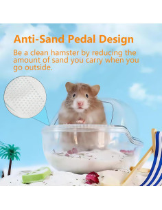 Baño de Arena para Hámster CYUmail 12.7x10.2x8.9 cm 2