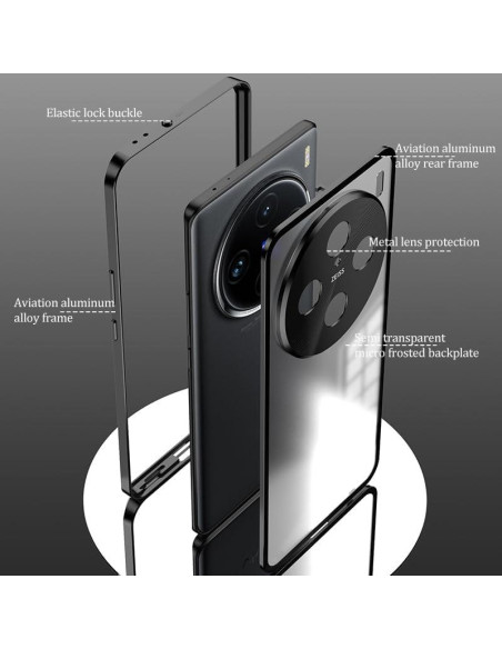 Funda delgada para Vivo X200 Ultra Hlgcokro negra a prueba de golpes Funda delgada para Vivo X200 Ultra Hlgcokro negra a prueba de golpes