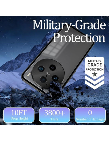 Funda delgada para Vivo X200 Ultra Hlgcokro negra a prueba de golpes