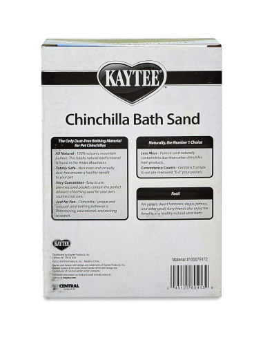 Arena de Baño para Chinchillas Kaytee 5 Paquetes 100% Natural