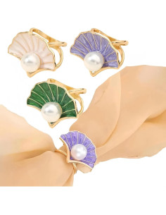 Anillo de Bufanda SYWDUDUCLT para Mujer - Clips de Seda 2 Pcs 2