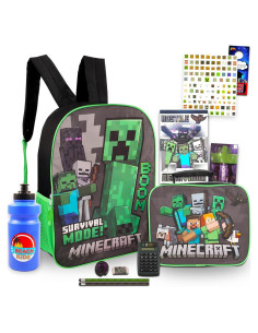 Conjunto Mochila y Almuerzo Minecraft 40.64 cm para Niños