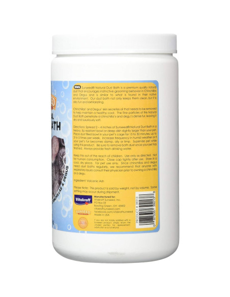 Polvo de Baño Nube Azul Sun Seed 850g para Chinchillas