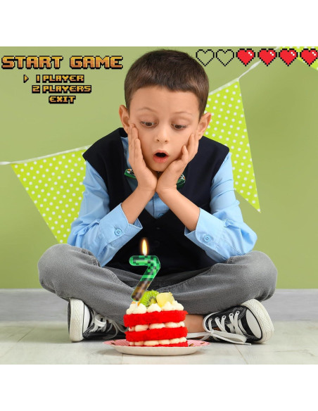 Vela de Cumpleaños Número 7 OGnomiFX Verde 8.64 cm Vela de Cumpleaños Número 7 OGnomiFX Verde 8.64 cm