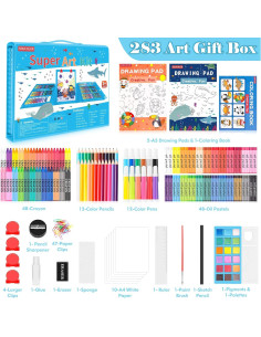Set de Dibujo Soucolor 283 Piezas con Caballete y Libros 2