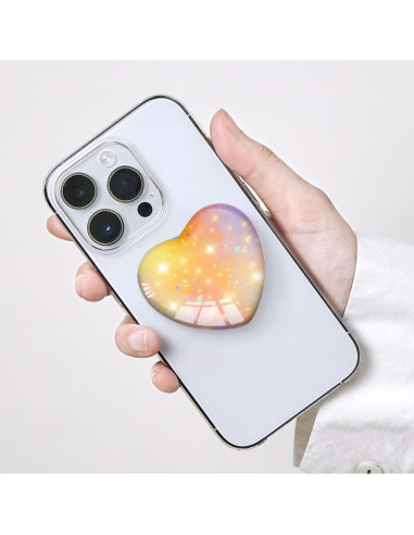 Agarre Expandible Luhoit para Smartphones Corazón Naranja