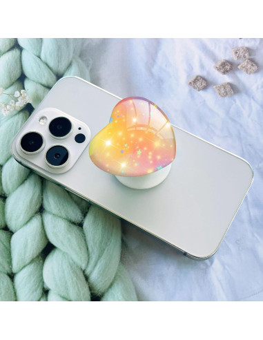 Agarre Expandible Luhoit para Smartphones Corazón Naranja