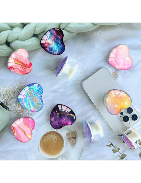 Agarre Expandible Luhoit para Smartphones Corazón Naranja