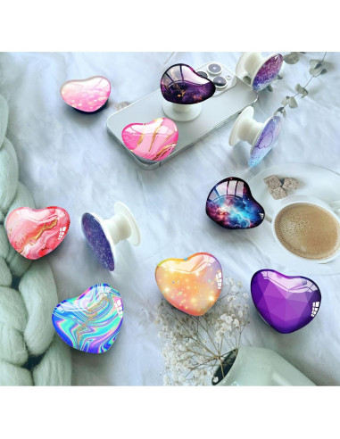 Agarre Expandible Luhoit para Smartphones Corazón Naranja