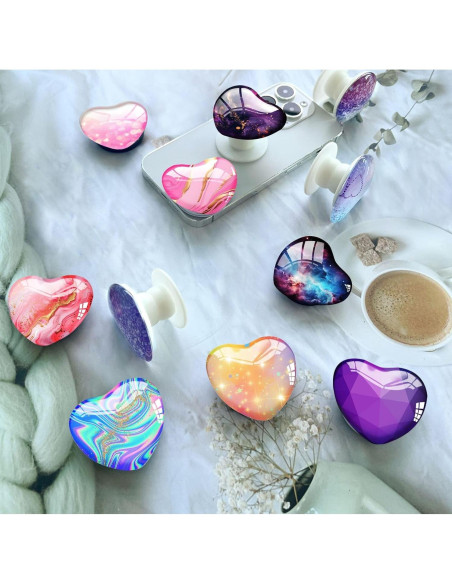 Agarre Expandible Luhoit para Smartphones Corazón Naranja