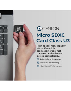 Tarjeta Micro SDXC Centon 256GB UHS-I Clase U3 2