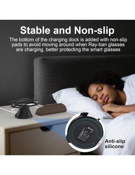 Estación de Carga Magnética Ray-Ban Meta Wayfarer y Skyler