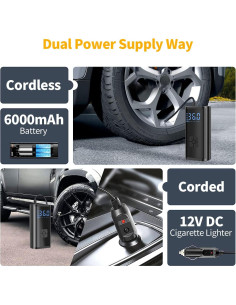 Compresor de Aire Portátil Kairiyard 150 PSI 12V DC Batería 2