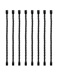 8 Correas de Cable de Silicona Reutilizables Shimmeroo Negras