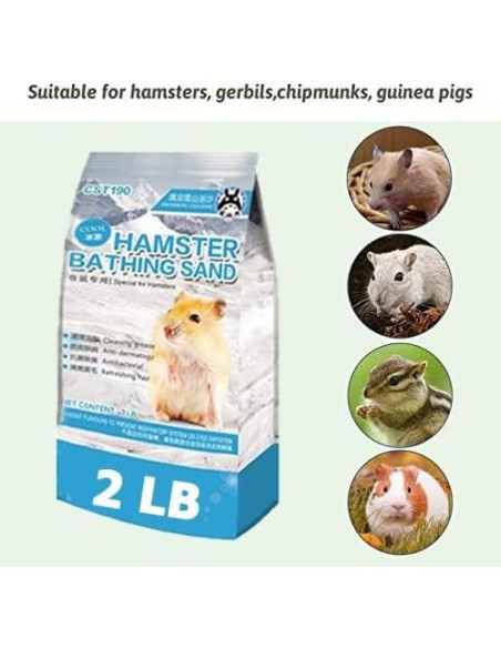 Arena de Baño para Hámsters Hamiledyi 0.91 kg - Aseo Chinchillas