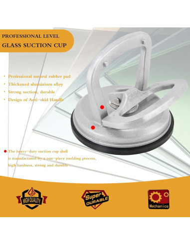 Elevador de Ventosas de Vidrio Aluminio 2Pack 50kg ASDFGHT