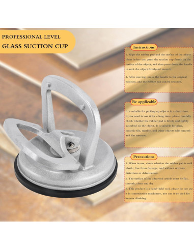 Elevador de Ventosas de Vidrio Aluminio 2Pack 50kg ASDFGHT