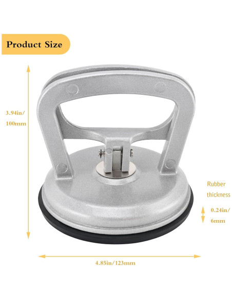 Elevador de Ventosas de Vidrio Aluminio 2Pack 50kg ASDFGHT