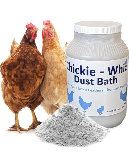 Baño de Polvo Natural para Gallinas Chickie Whiz 2.49 kg
