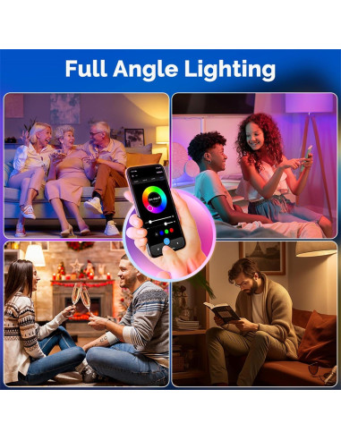 Bombillas LED MOES Matter Smart GU10, 4 unidades RGB 5W 400lm