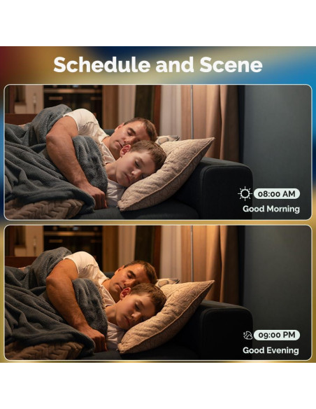 Bombillas LED MOES Matter Smart GU10, 4 unidades RGB 5W 400lm