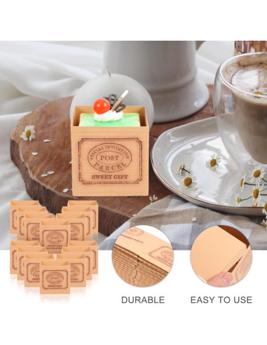 20 Tazas de Hornear Cuadradas Desechables Hemoton 6x5.8 cm