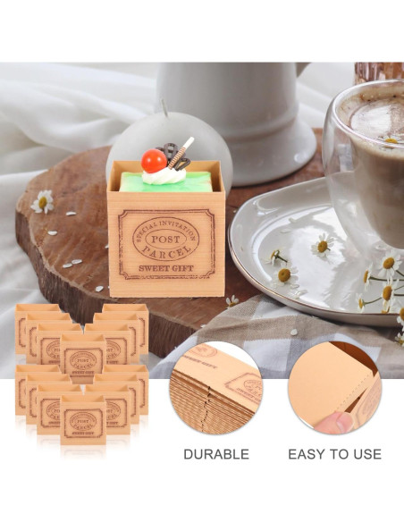 20 Tazas de Hornear Cuadradas Desechables Hemoton 6x5.8 cm