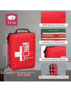 Kit de Primeros Auxilios Compacto Homestockplus 20.3x15.2cm 2