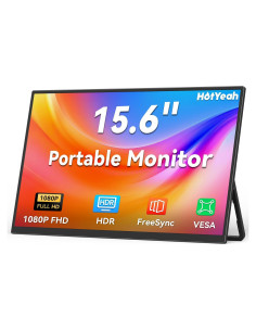 Monitor Portátil HotYeah 15.6" FHD 1080P USB-C HDMI IPS