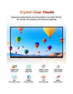 Monitor Portátil HotYeah 15.6" FHD 1080P USB-C HDMI IPS 2