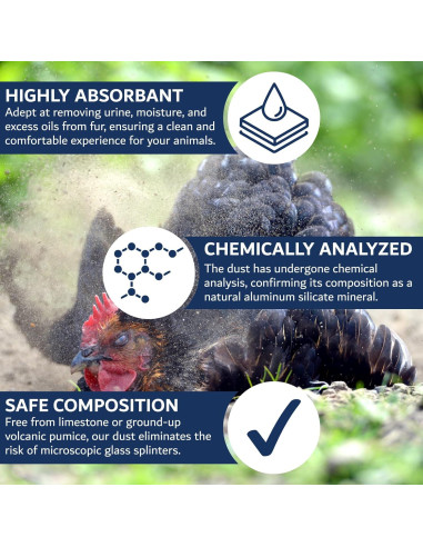 Baño de Polvo Natural para Gallinas Chickie Whiz 2.49 kg